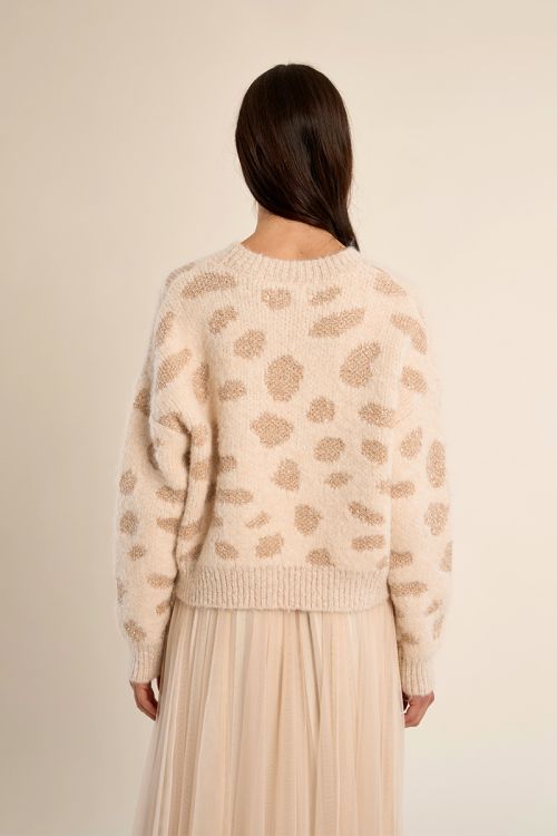 Pull léopard en maille irisée