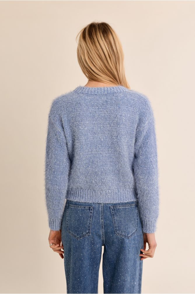 Plain knit crop cardigan