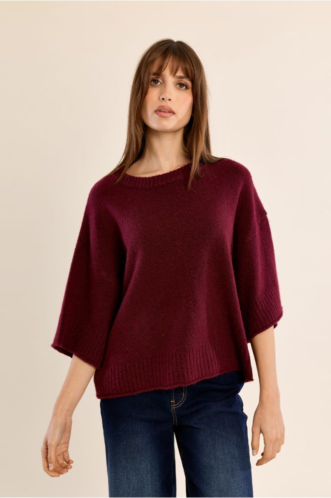 Flared knit sweater