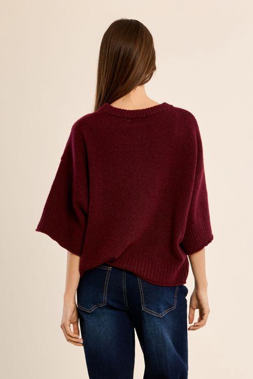 Flared knit sweater