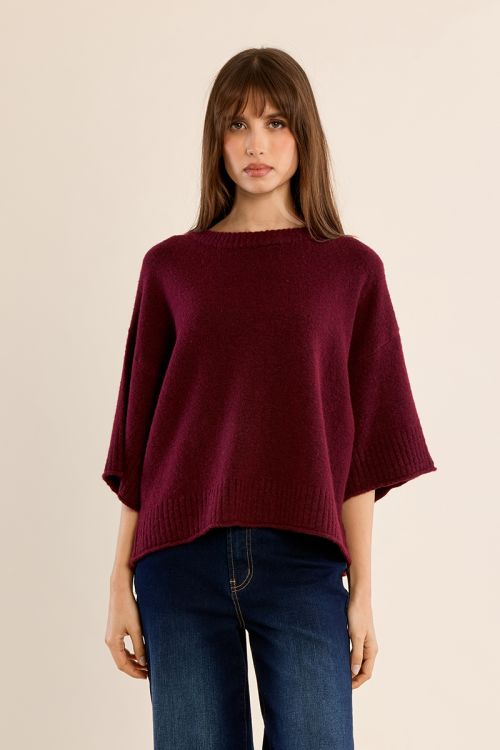 Flared knit sweater