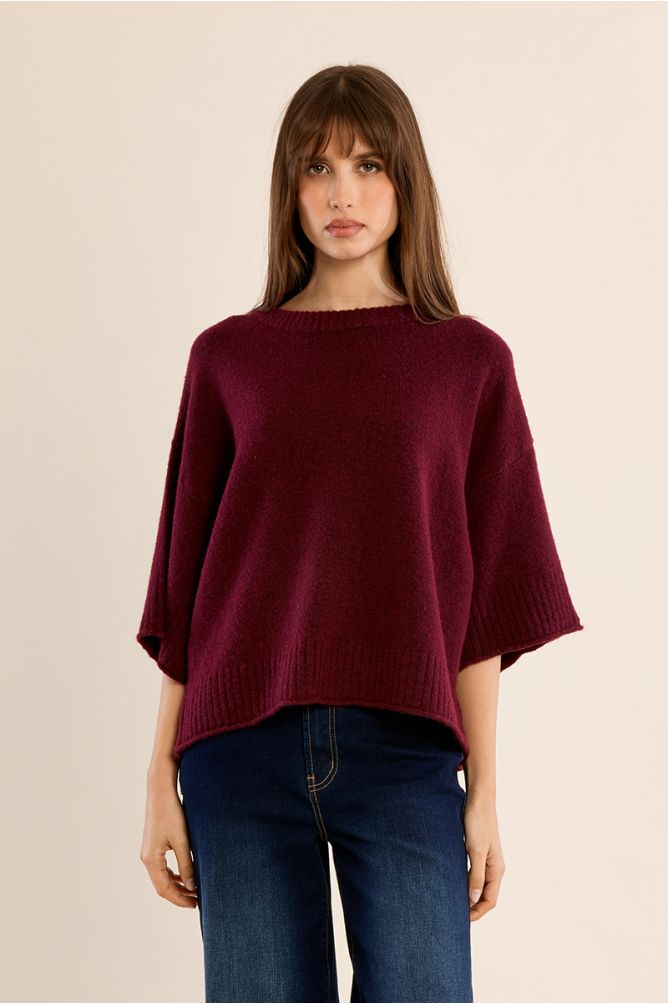 Flared knit sweater