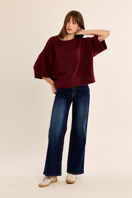 Flared knit sweater
