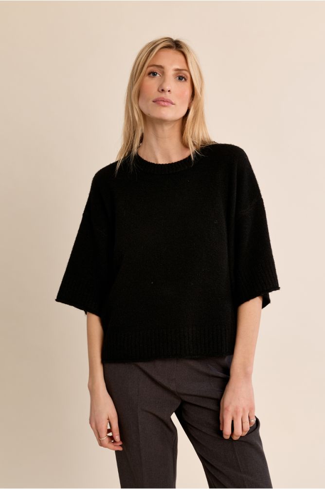 Flared knit sweater
