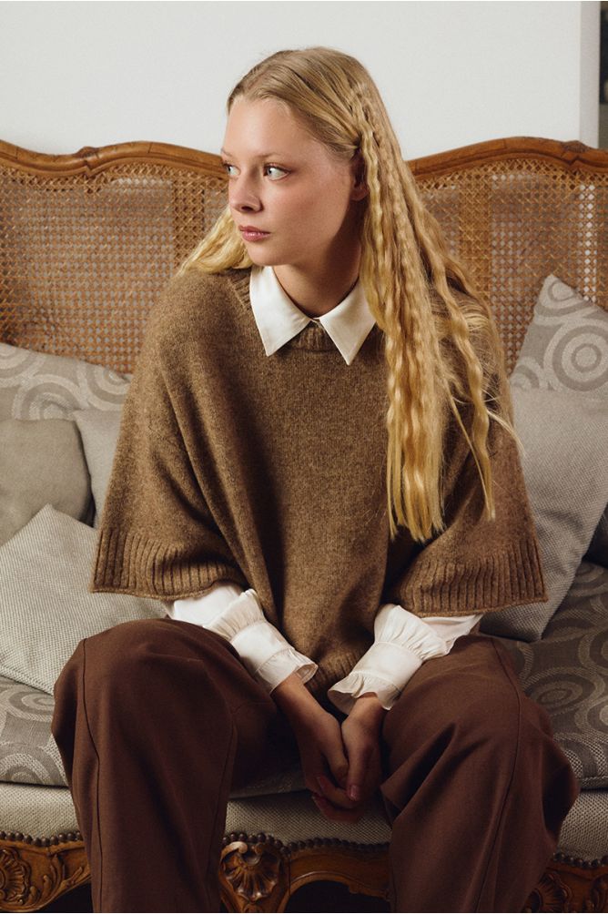 Flared knit sweater