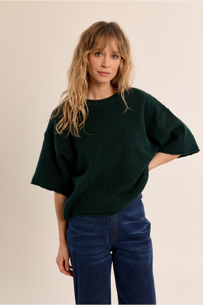 Flared knit sweater
