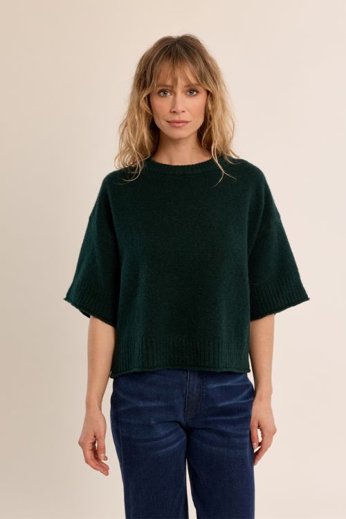 Flared knit sweater