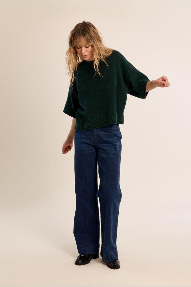 Flared knit sweater