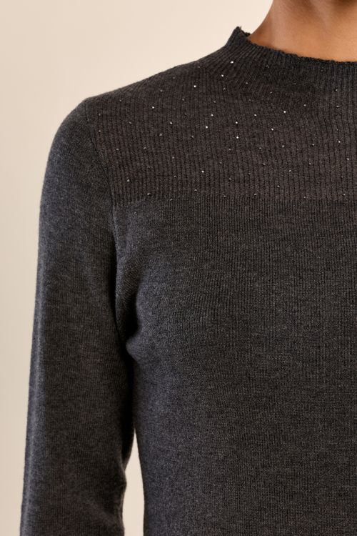 Jersey de manga larga detalle abalorios