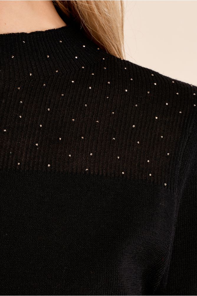Jersey de manga larga detalle abalorios