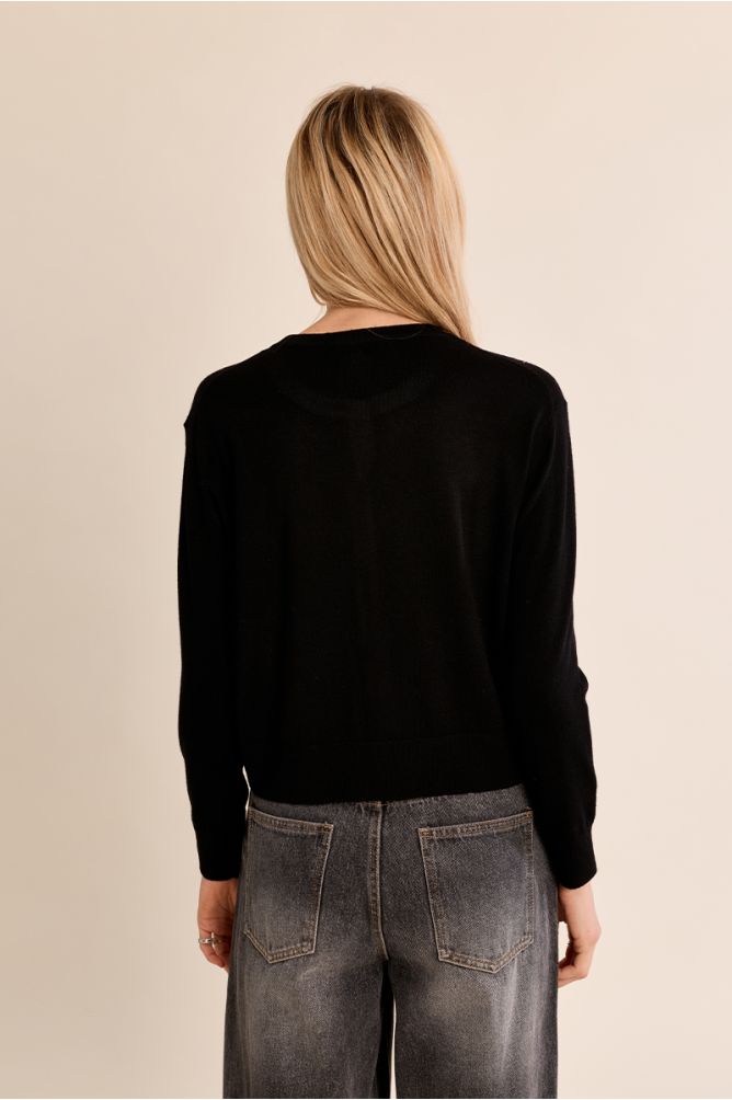 Cardigan parsemé de strass