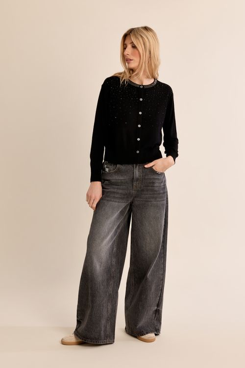 Cardigan parsemé de strass