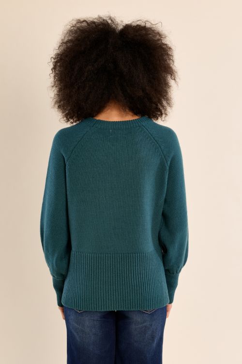 Pull en maille crop, manches ballons