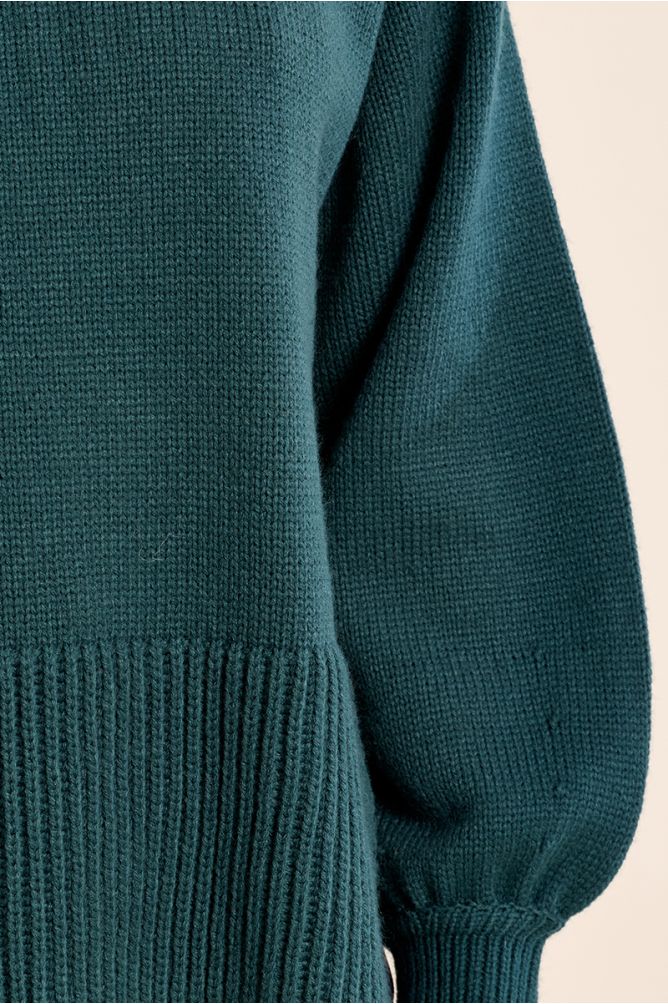 Pull en maille crop, manches ballons