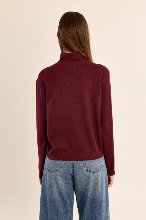 Jersey de manga larga cuello alto