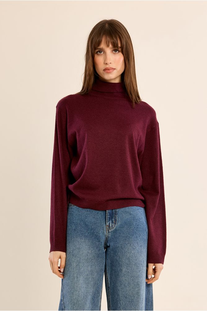 Jersey de manga larga cuello alto