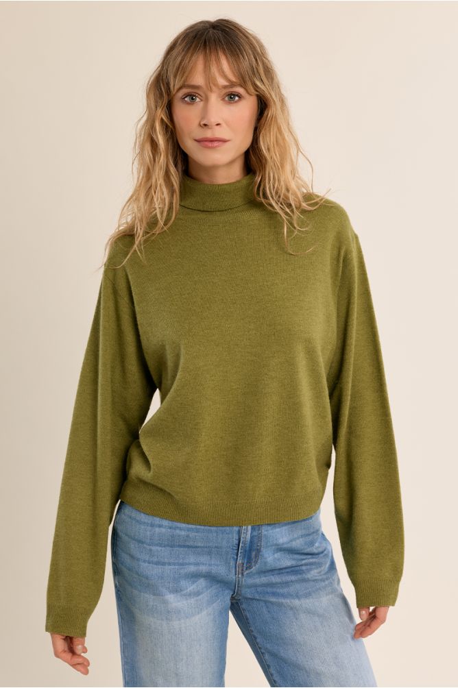 Jersey de manga larga cuello alto