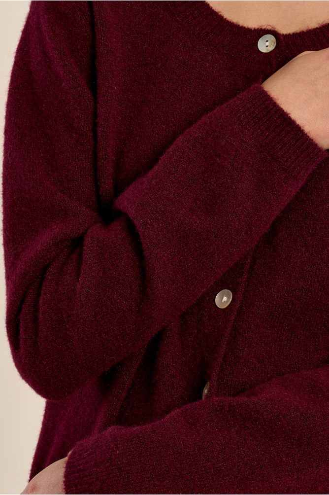 Cardigan en maille col rond