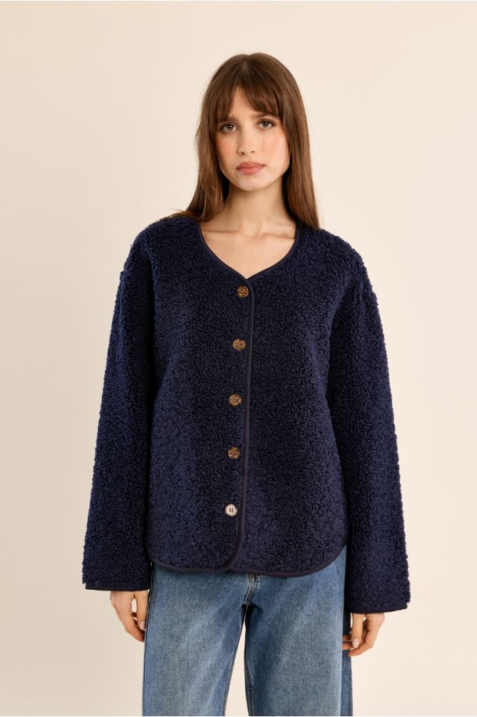 Chaqueta de manga larga de borreguito