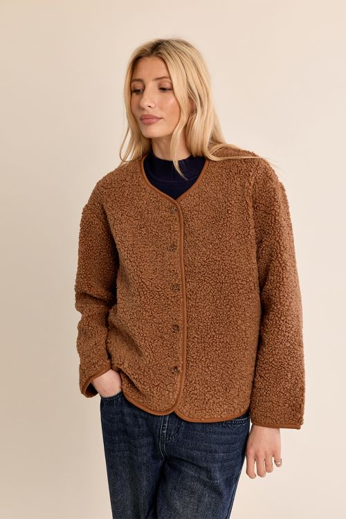 Chaqueta de manga larga de borreguito