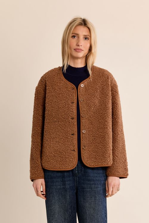 Chaqueta de manga larga de borreguito
