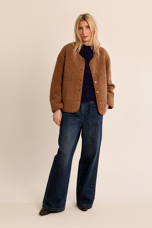 Veste boutonnée, imitation mouton
