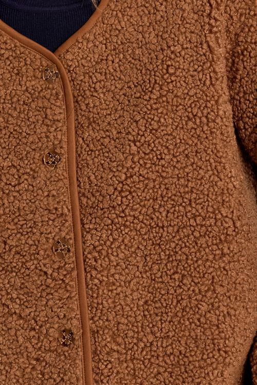 Chaqueta de manga larga de borreguito