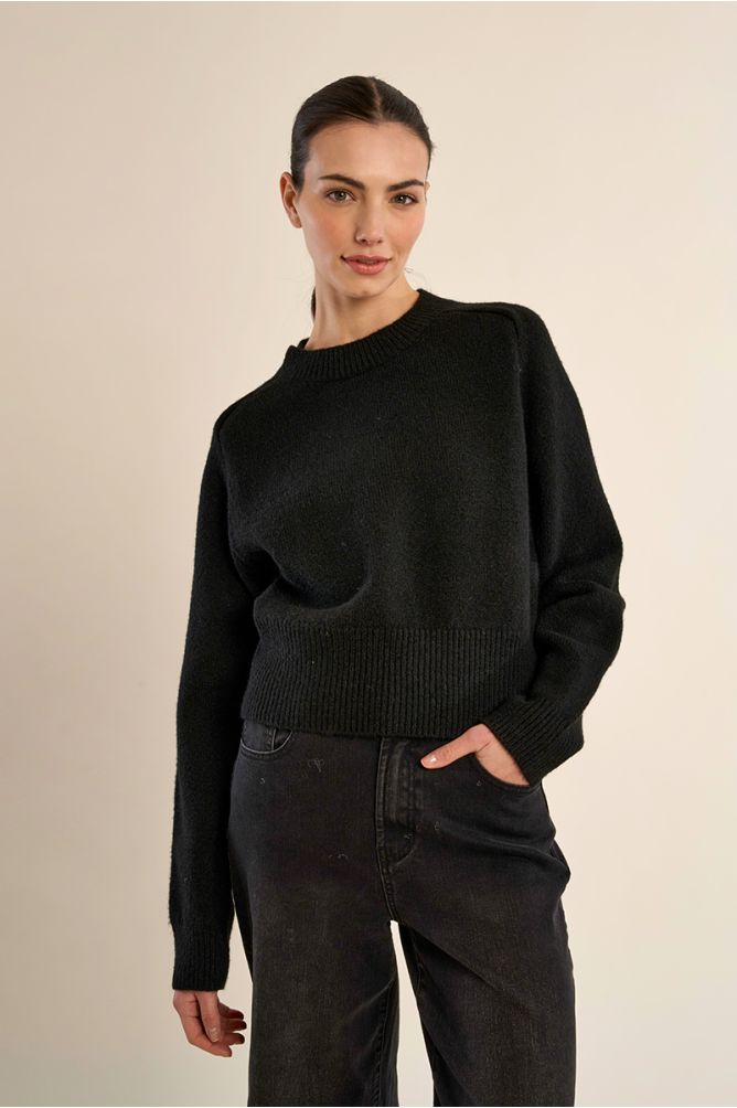 Ribbed crop sweater