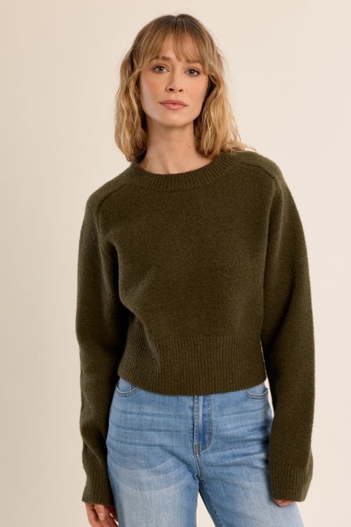 Ribbed crop sweater