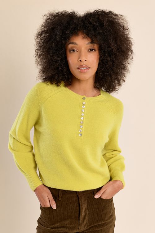 Button-down knit sweater