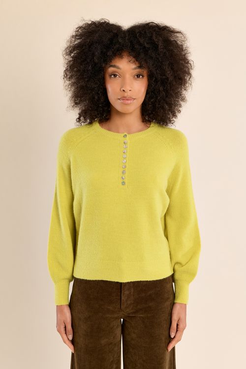 Button-down knit sweater