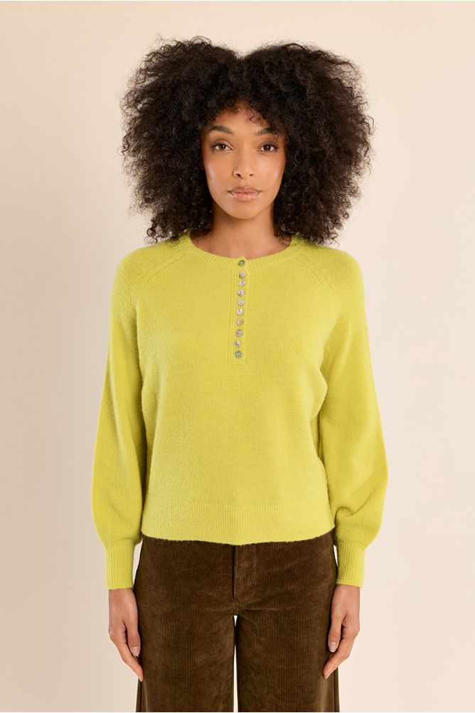 Button-down knit sweater
