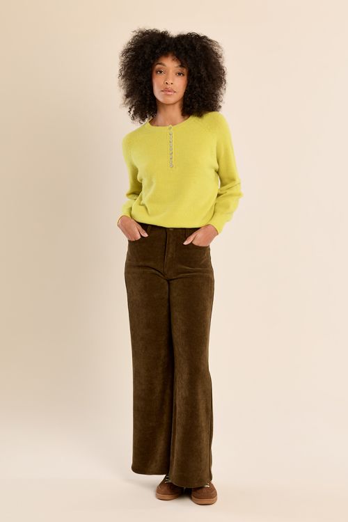 Button-down knit sweater