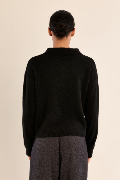 Jersey de manga larga y cuello solapa