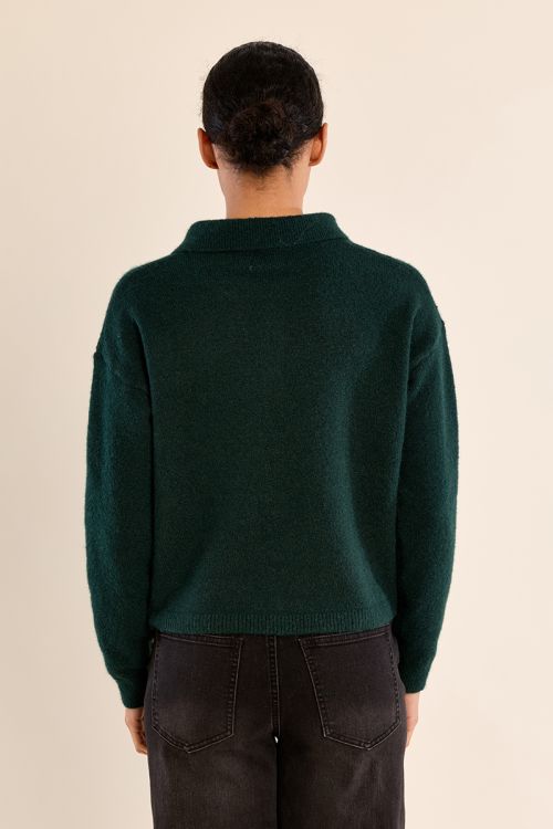 Jersey de manga larga y cuello solapa