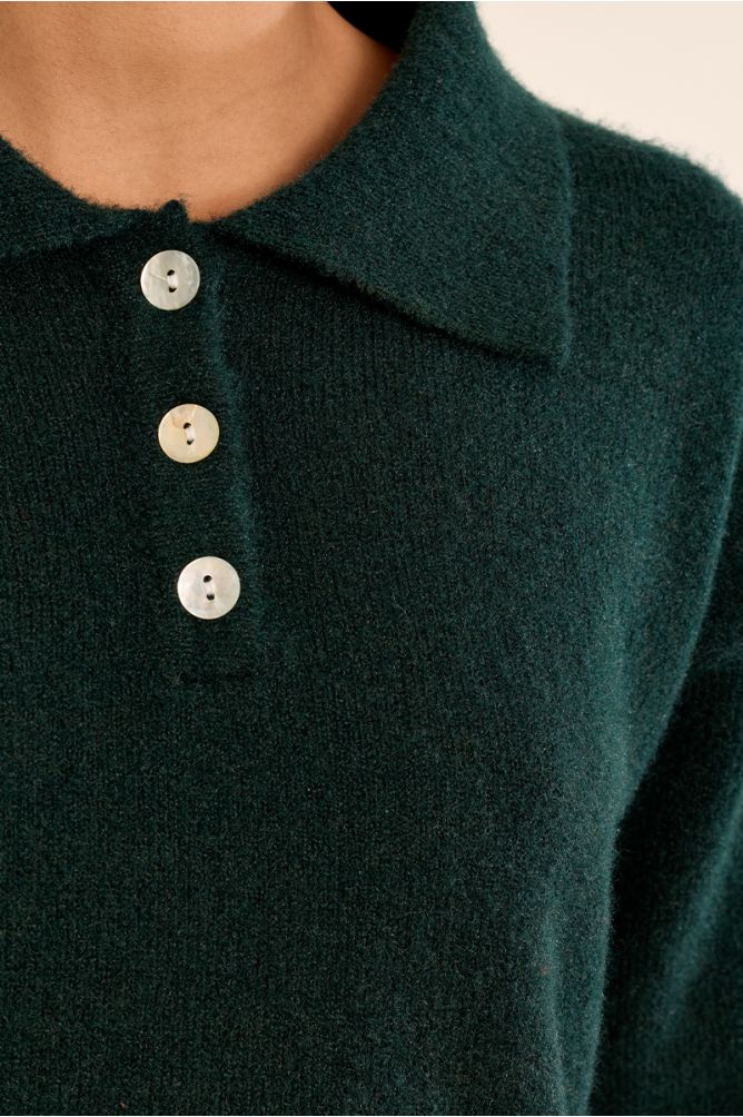 Jersey de manga larga y cuello solapa