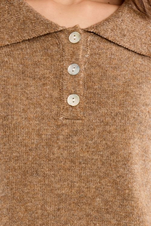 Jersey de manga larga y cuello solapa