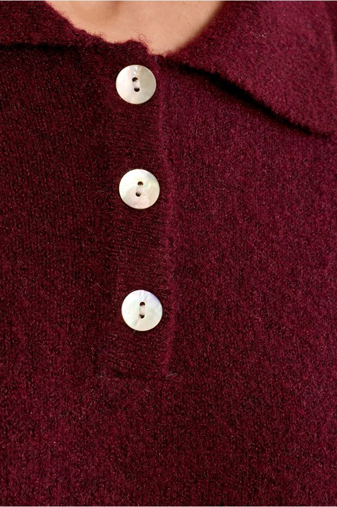 Jersey de manga larga y cuello solapa
