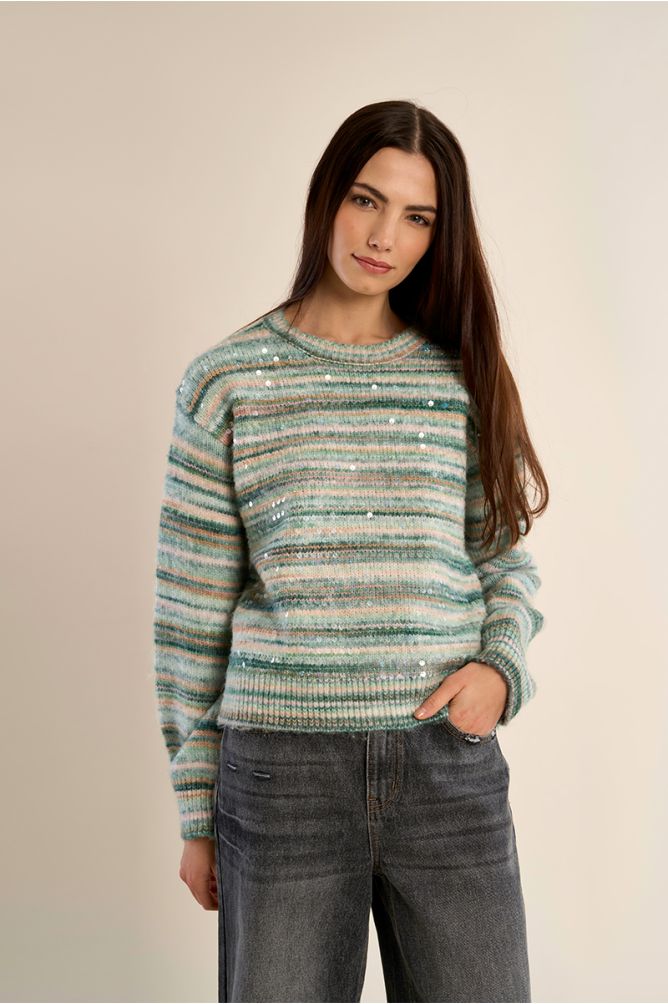 Rhinestone knit sweater