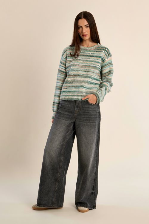 Rhinestone knit sweater