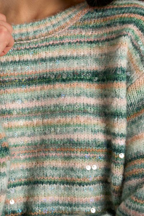 Pull en maille strassé