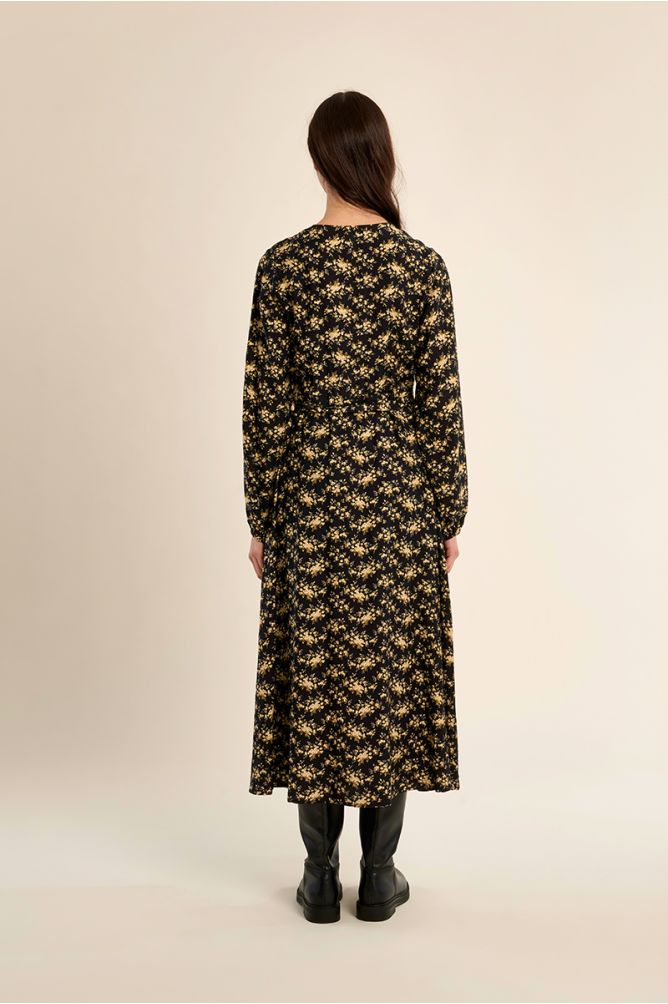 Robe longue portefeuille imprimé fleuri