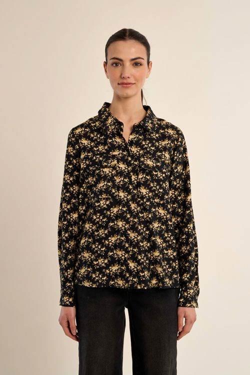 Floral crop shirt