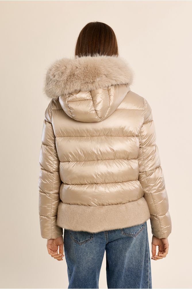 Quilted hooded jacket