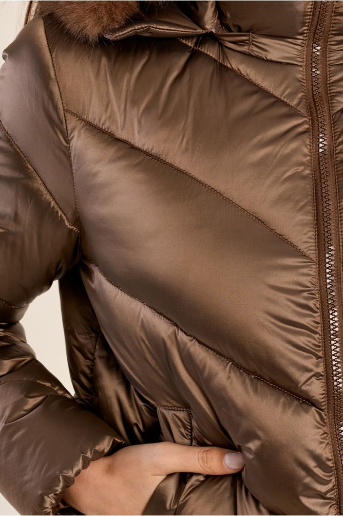 Quilted hooded jacket