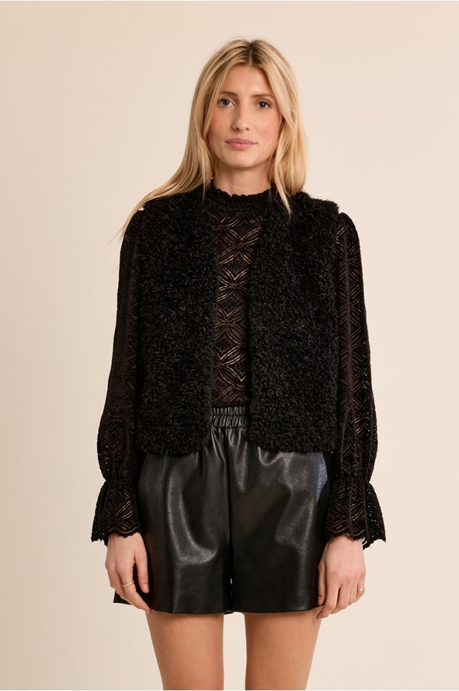 Veste sans manches imitation mouton