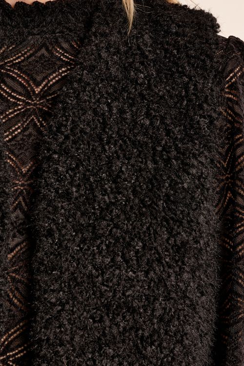 Imitation sheepskin sleeveless jacket