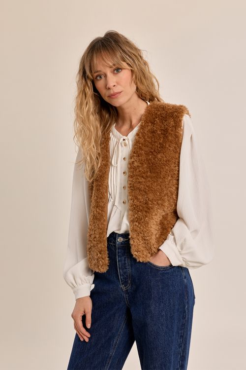Veste sans manches imitation mouton