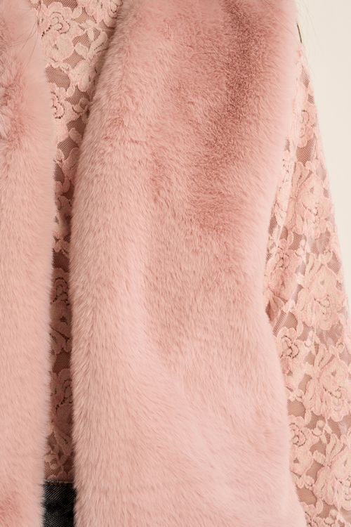 Veste sans manches en fausse fourrure