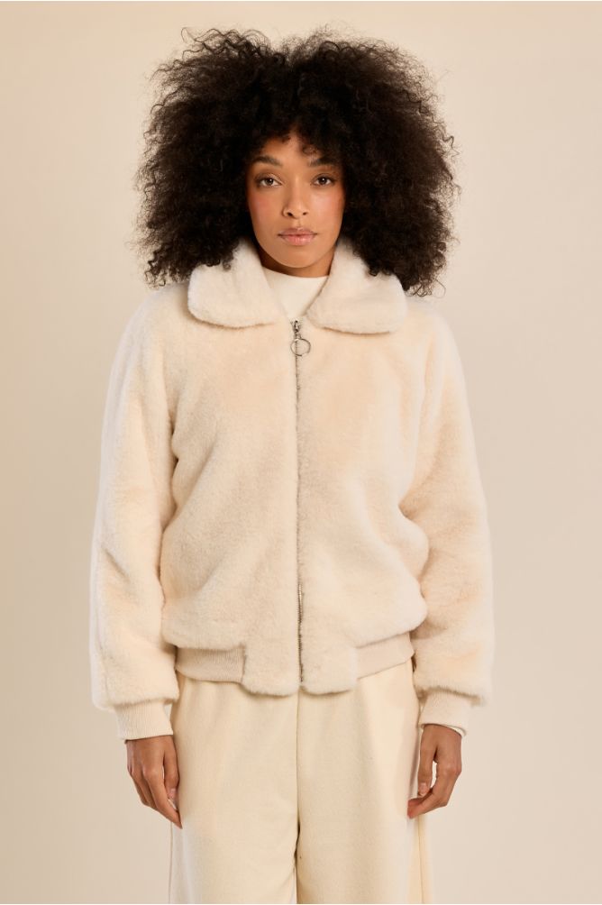 Blouson texturé à zip